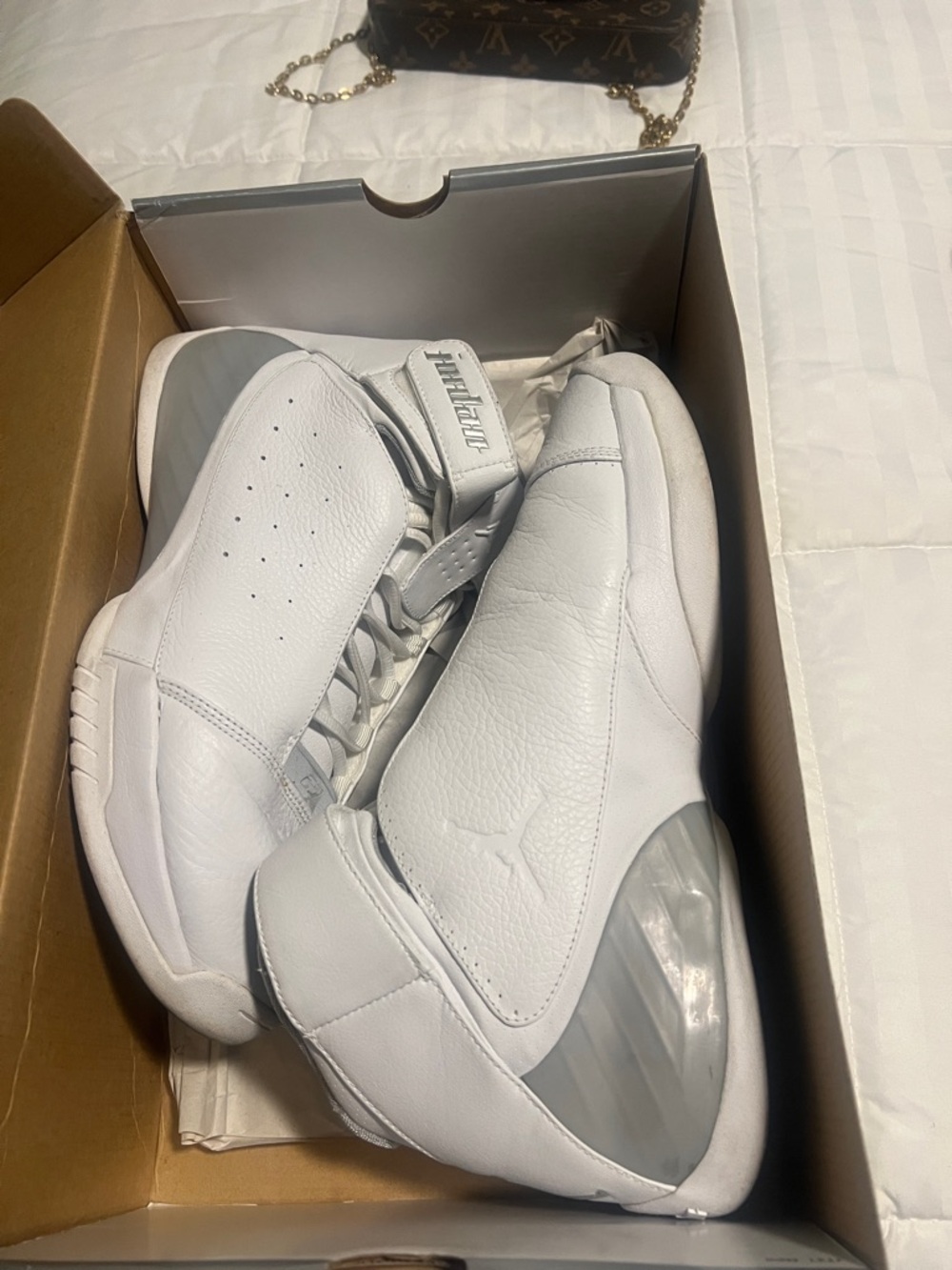 Jordan Men’s All-White Athletic Basketball Shoes